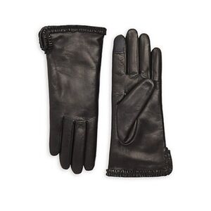 Agnelle Sumptuous Leather Fur-Lined Gloves